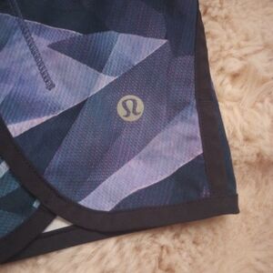 lululemon athletica Navy and Purple Patterned Athletic Shorts
